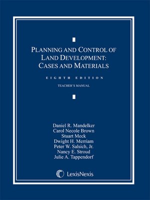 cover image of Planning and Control of Land Development